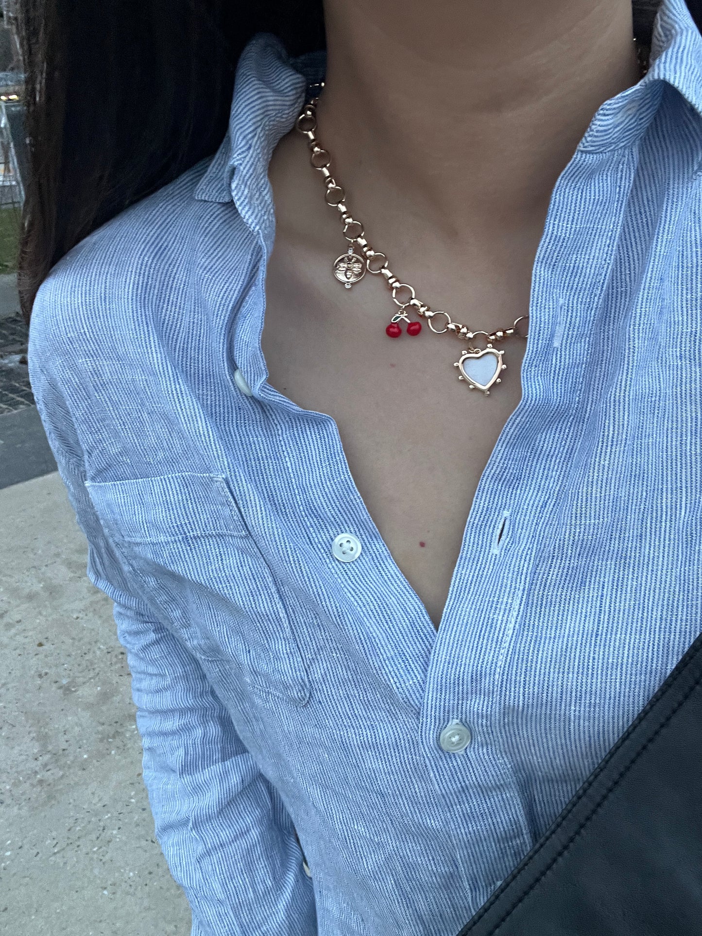 JoeyJewelry Designer Necklace – 18K Gold PVD Plated Stainless Steel | Elegant & Durable